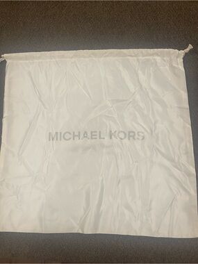 Michael Kors White Logo Drawstring Bag